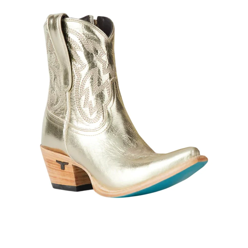 Smokeshow Embroidered Metallic Snip Toe Cowboy Bootie - Image 2