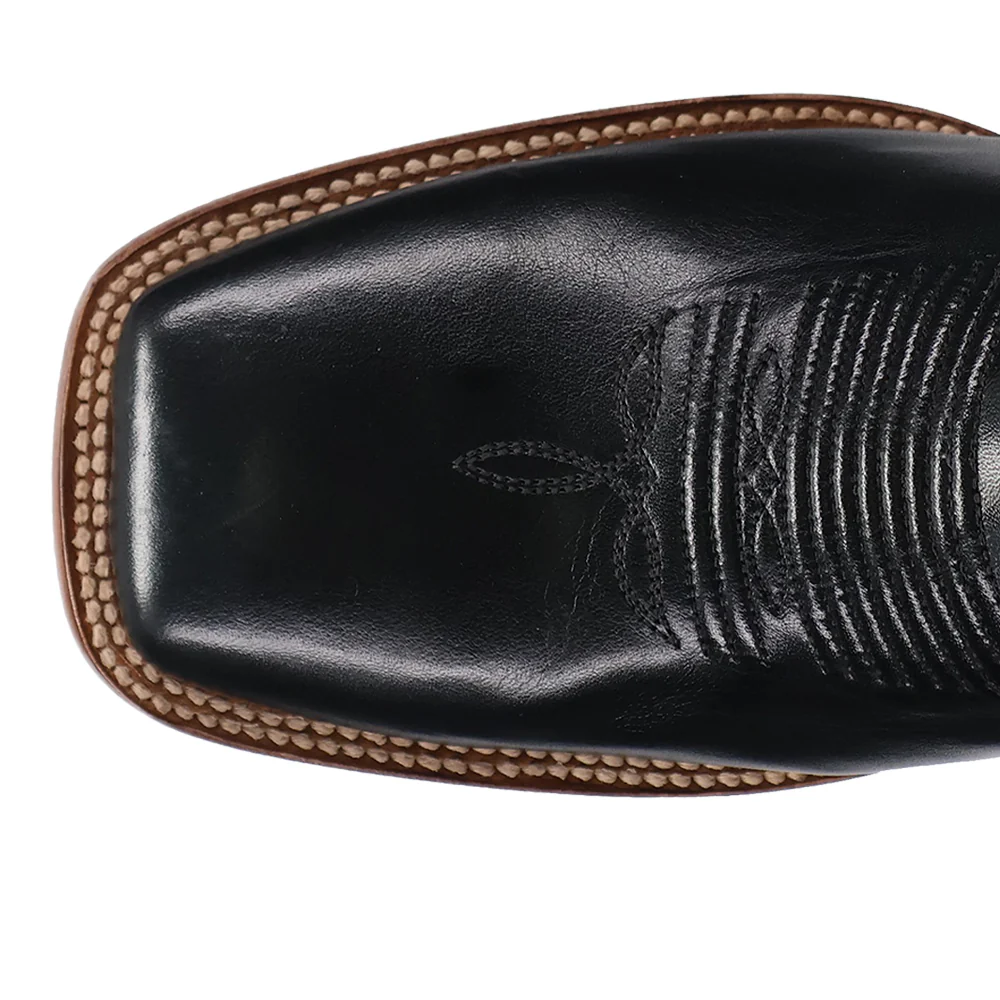 Sonara Leather Square Toe Pull On Cowboy Boots - Image 4