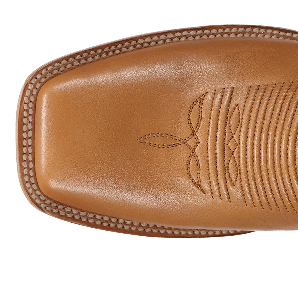 Sonara Leather Square Toe Pull On Cowboy Boots - Image 4