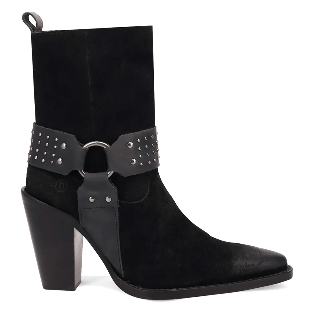 Songbird Studded Snip Toe Zippered Booties