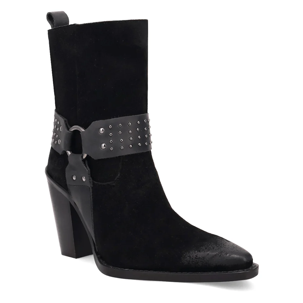 Songbird Studded Snip Toe Zippered Booties - Image 2