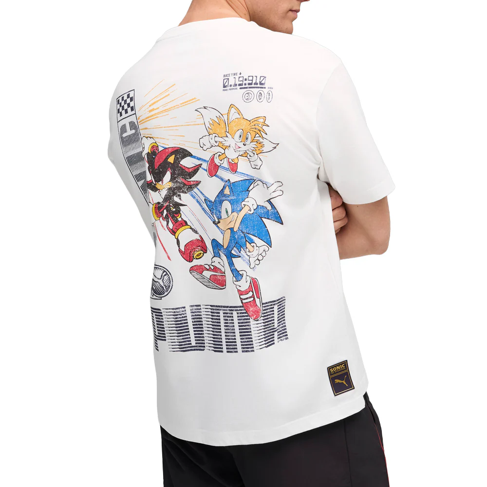 PUMA X SONIC THE HEDGEHOG Relaxed Graphic Crew Neck Short Sleeve T-Shirt - Image 4