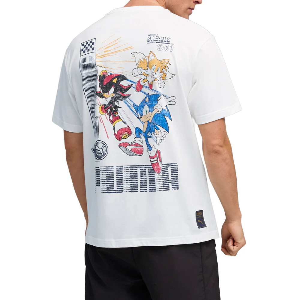 PUMA X SONIC THE HEDGEHOG Relaxed Graphic Crew Neck Short Sleeve T-Shirt - Image 5