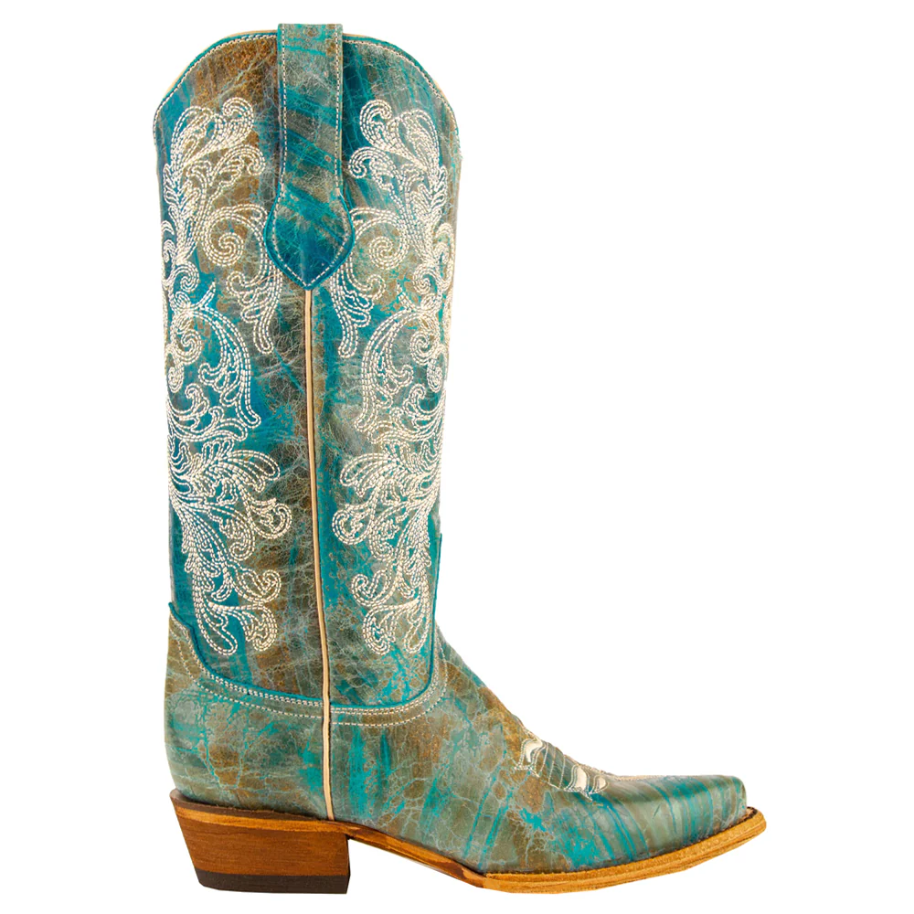 Southern Charm Embroidered Pointed Toe Pull On Cowboy Boots