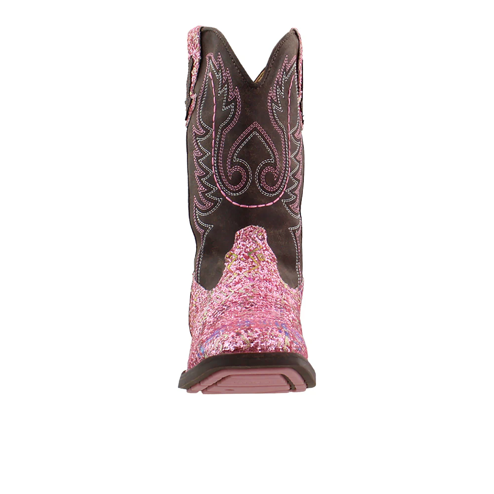 Southwest Glitter Square Toe Cowboy Boots (Little Kid-Big Kid) - Image 5