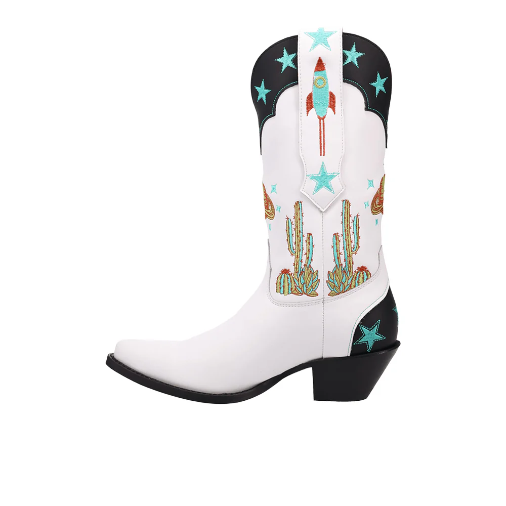 Space Cowgirl Leather Snip Toe Cowboy Boots - Image 3