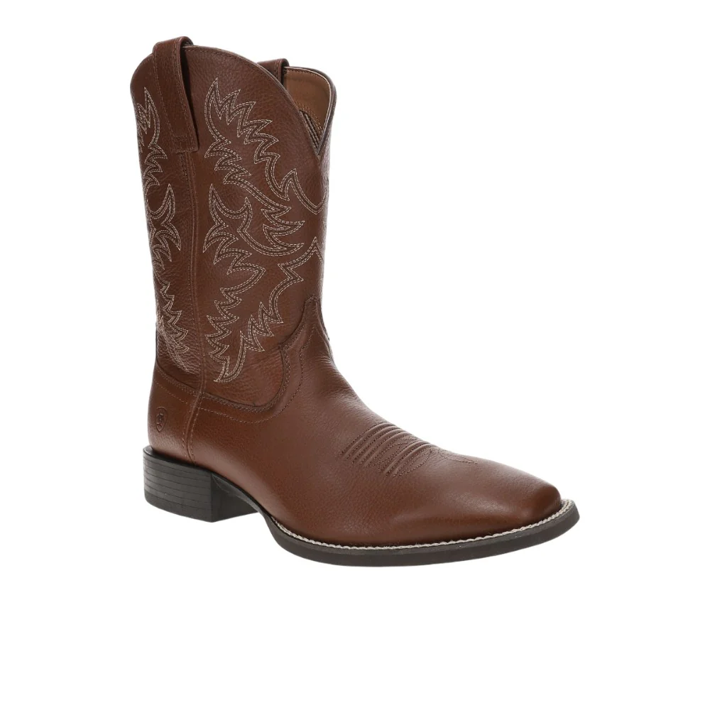 Sport Latigo Embroidered Square Toe Pull On Cowboy Boots - Image 2