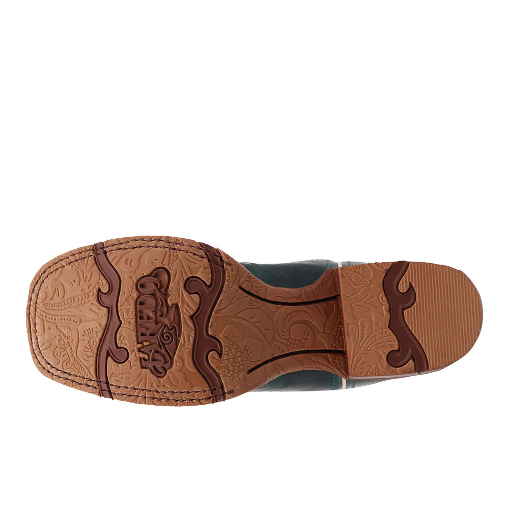 Spurred Square Toe Pull On Cowboy Boots - Image 5