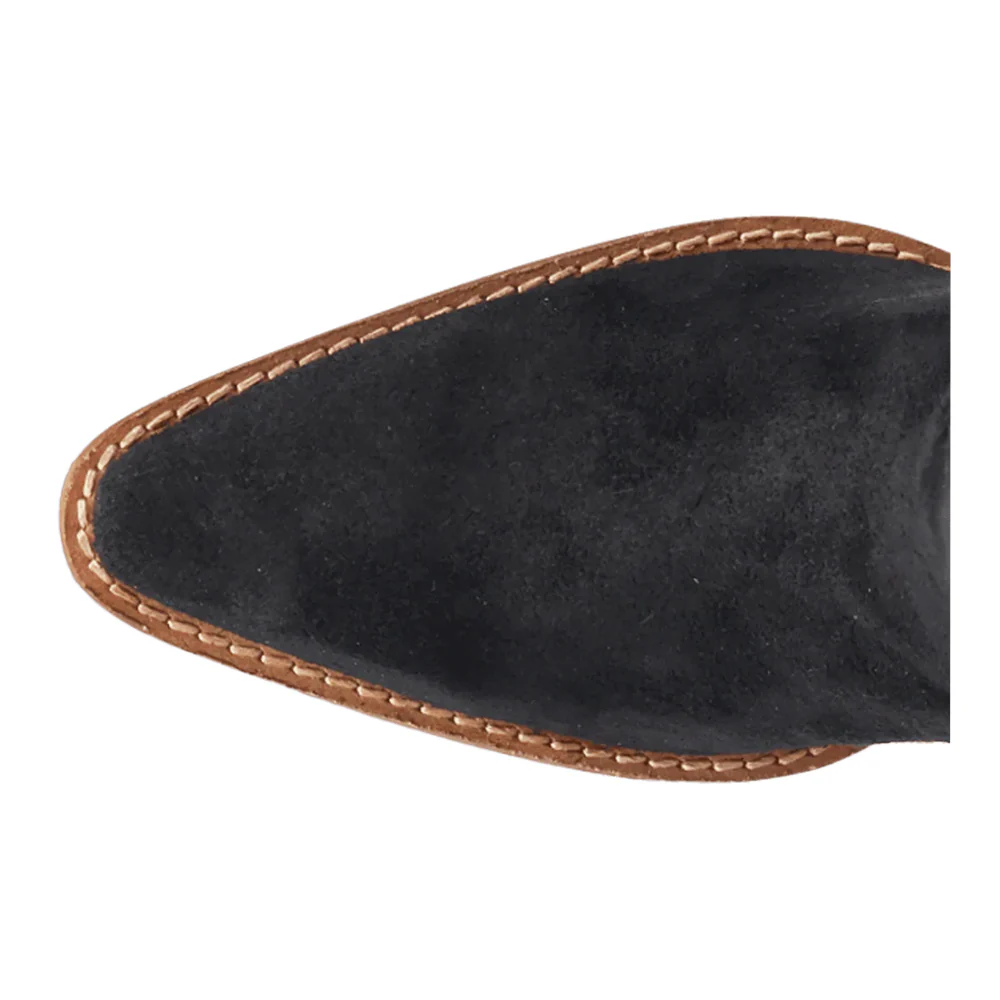 Star Power Suede Leather Snip Toe Cowboy Boots - Image 4