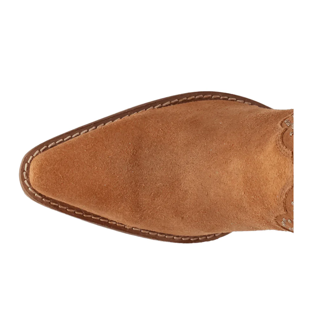Star Power Suede Leather Snip Toe Cowboy Boots - Image 4