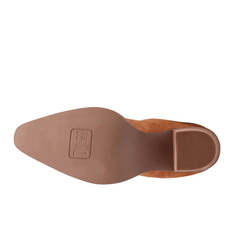 Star Power Suede Leather Snip Toe Cowboy Boots - Image 5