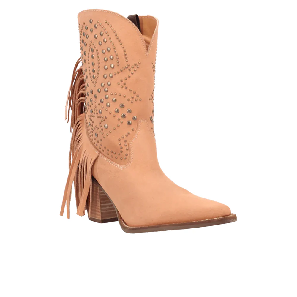 Star Power Suede Leather Snip Toe Cowboy Boots - Image 2