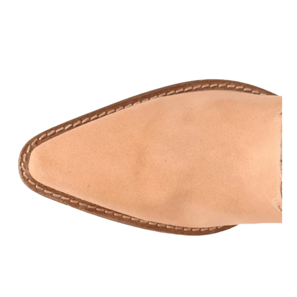 Star Power Suede Leather Snip Toe Cowboy Boots - Image 4