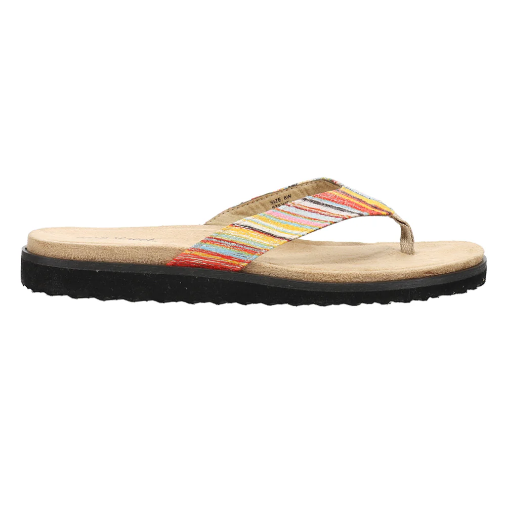 Stevie Striped Flip Flops