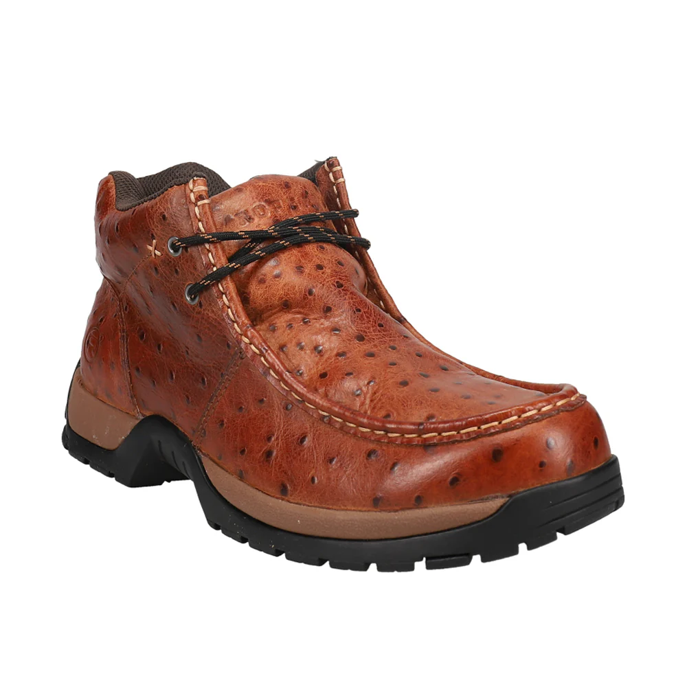 Stirrup Ostrich Print Moc Toe Chukka Boots - Image 2