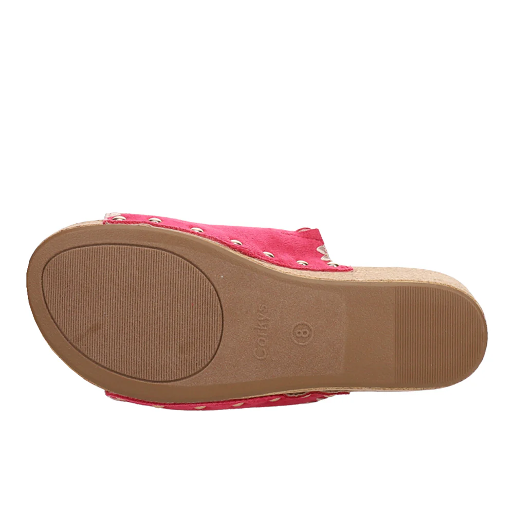 Stitch N Slide Studded Embroidered Wedge Sandals - Image 5