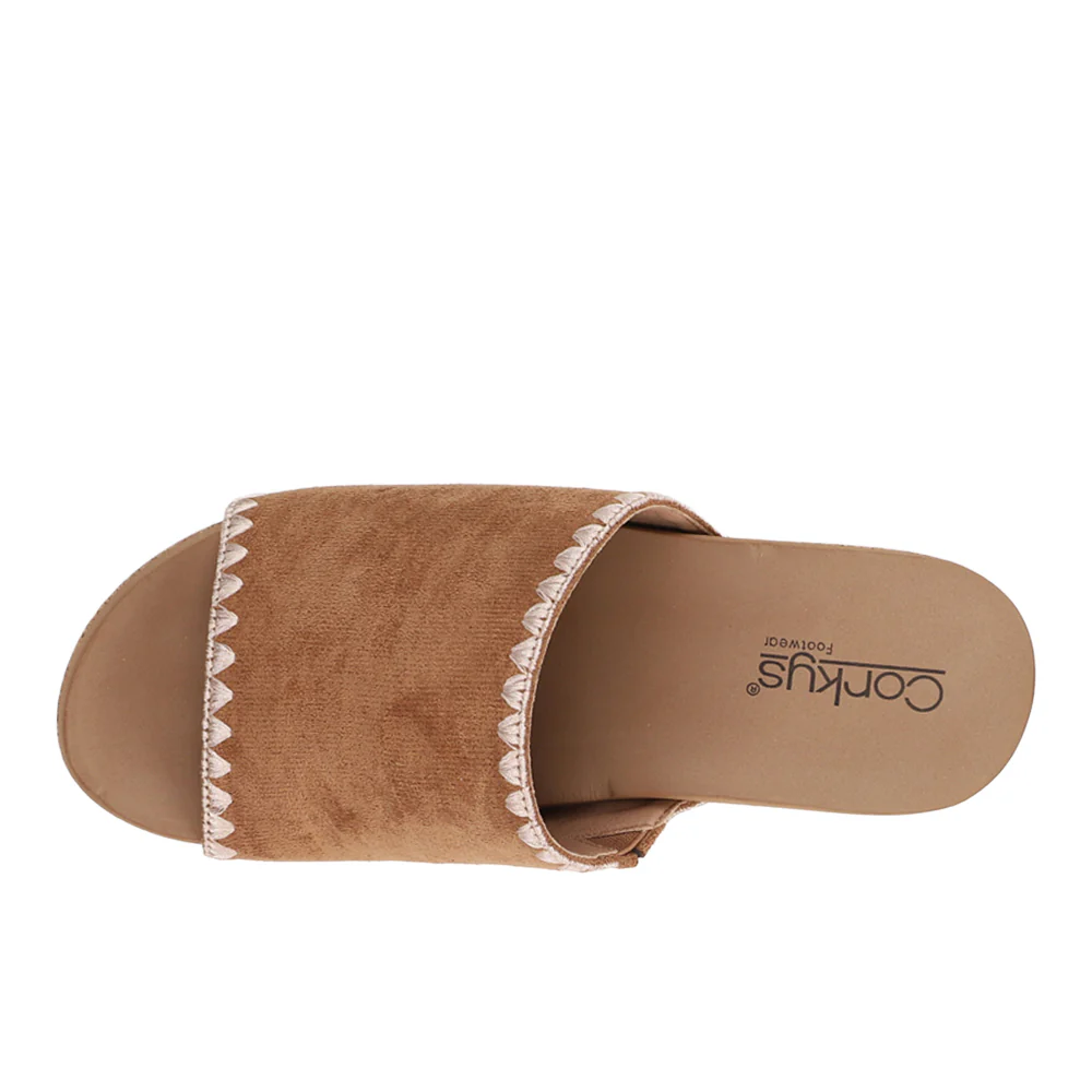 Stitch N Slide Studded Embroidered Wedge Sandals - Image 4