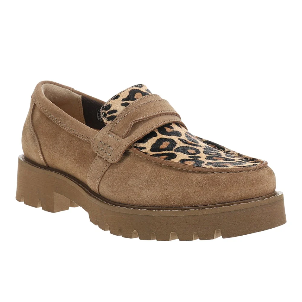 Stratford Leopard Lug Sole Slip On Loafers - Image 2