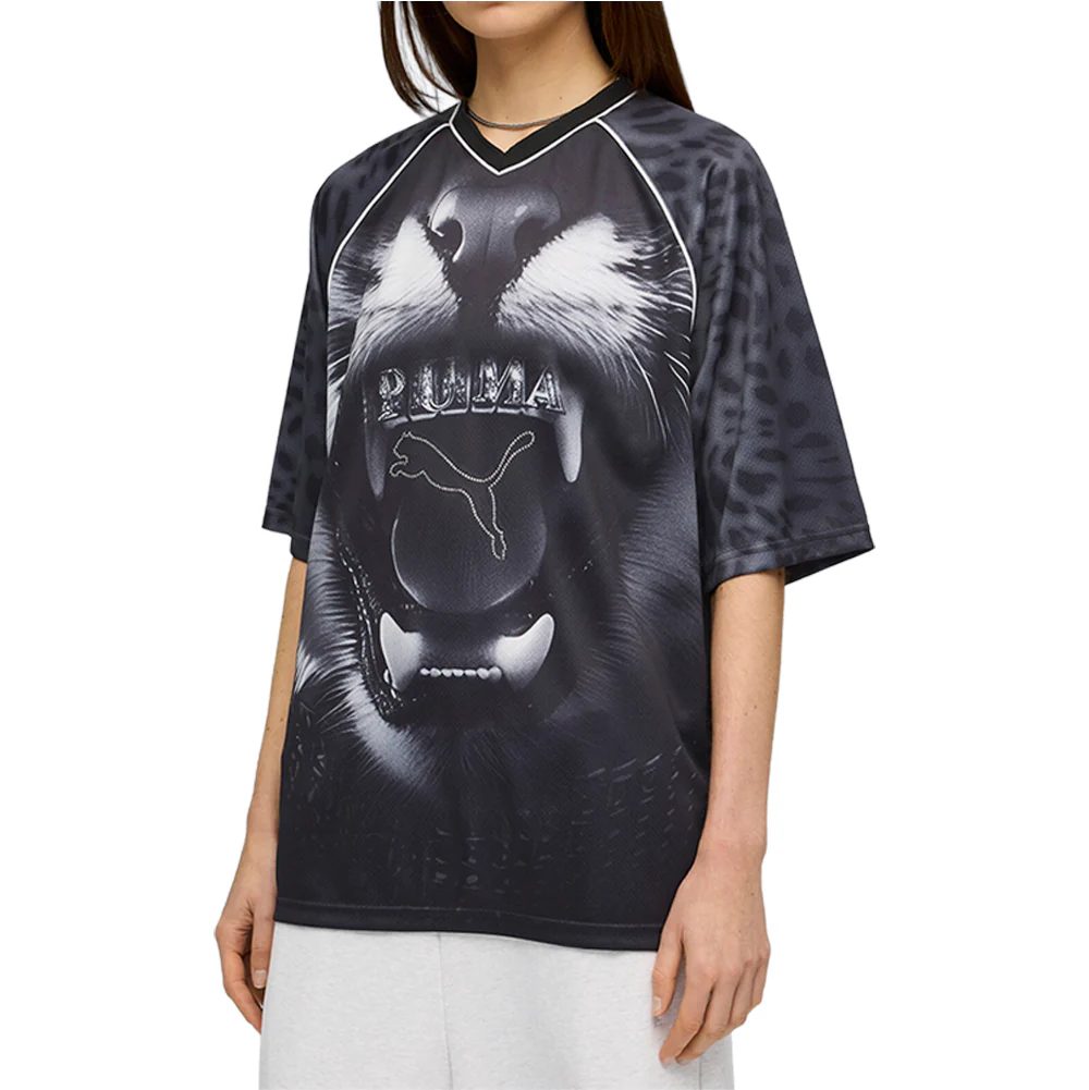 Street Glam Bedazzled Graphic V-Neck Replica Jersey - Image 3