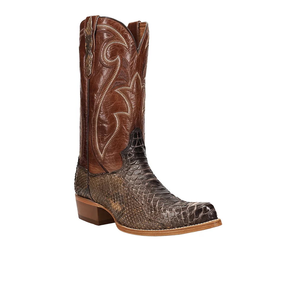 Stryke Back Cut Python Round Toe Pull On Cowboy Boots - Image 2