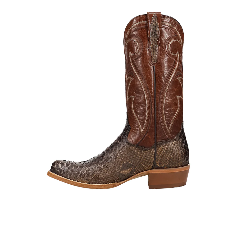 Stryke Back Cut Python Round Toe Pull On Cowboy Boots - Image 3