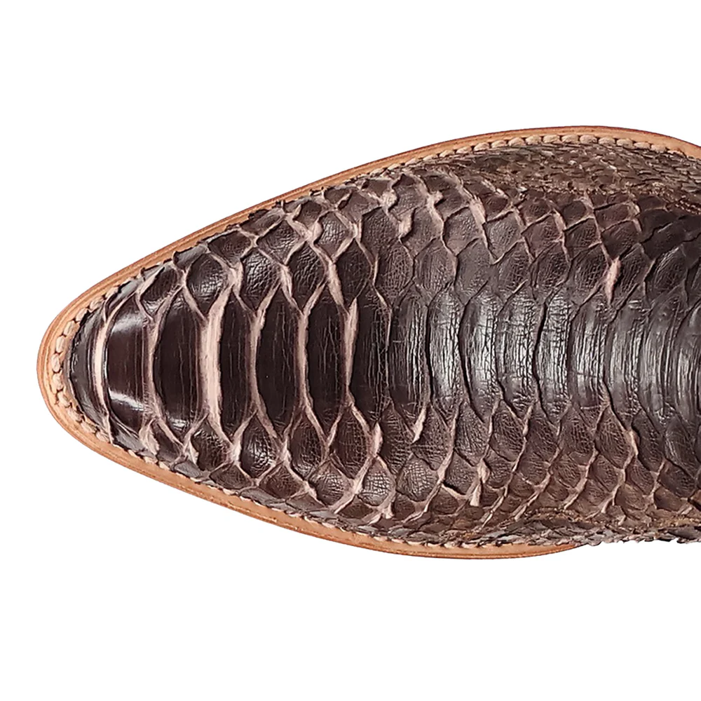 Stryke Back Cut Python Round Toe Pull On Cowboy Boots - Image 4