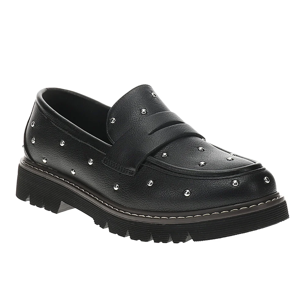 Stud Muffin Studded Lug Sole Slip On Loafers - Image 2