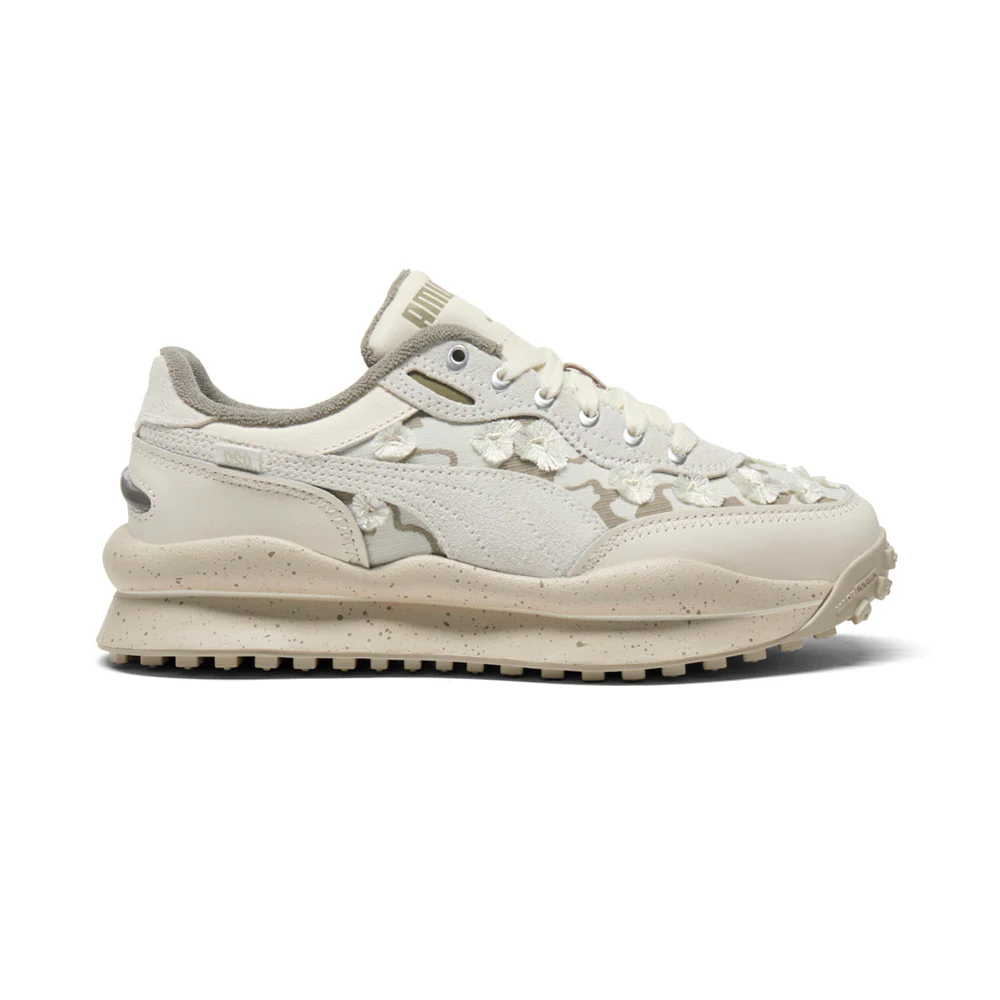 Style Rider Trim Floral Lace Up Sneakers
