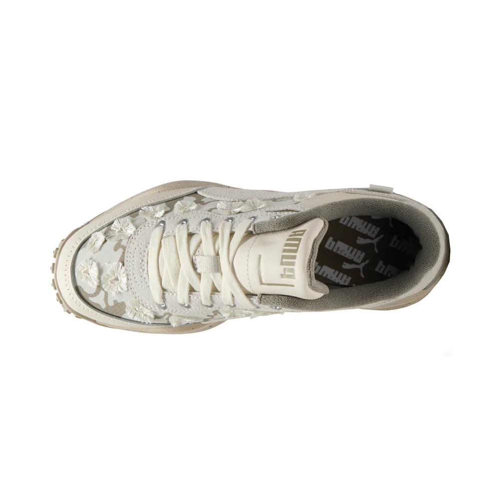 Style Rider Trim Floral Lace Up Sneakers - Image 4