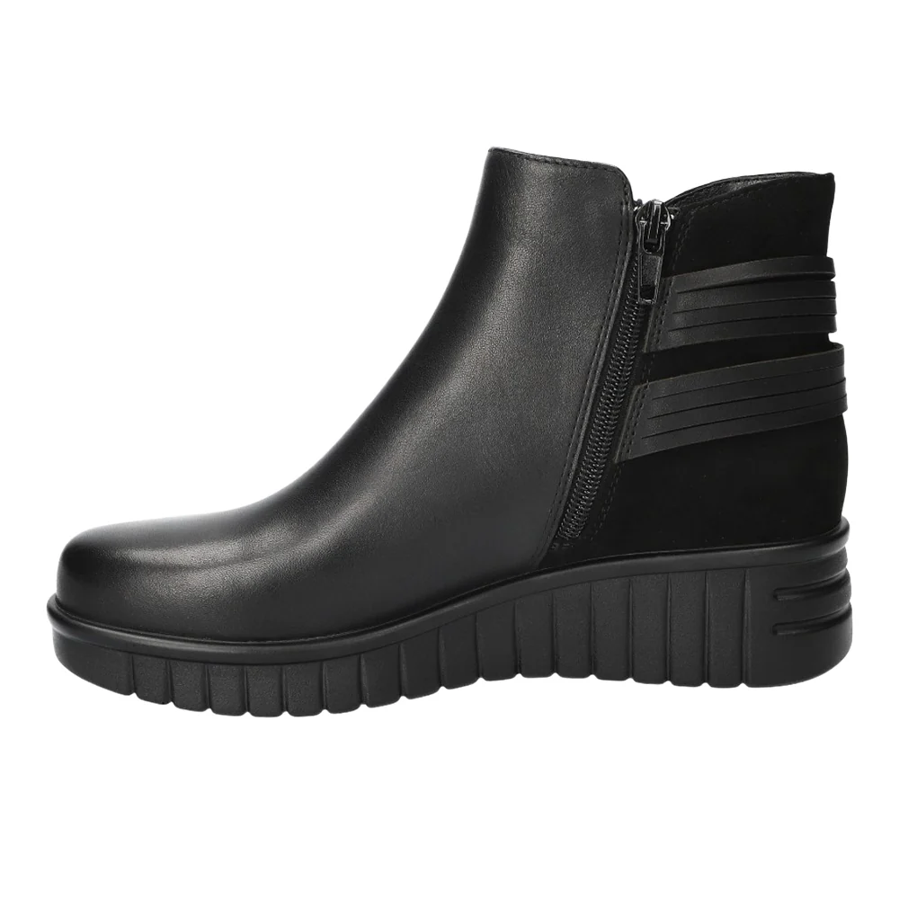 Sueann Platform Ankle Round Toe Zippered Booties - Image 3