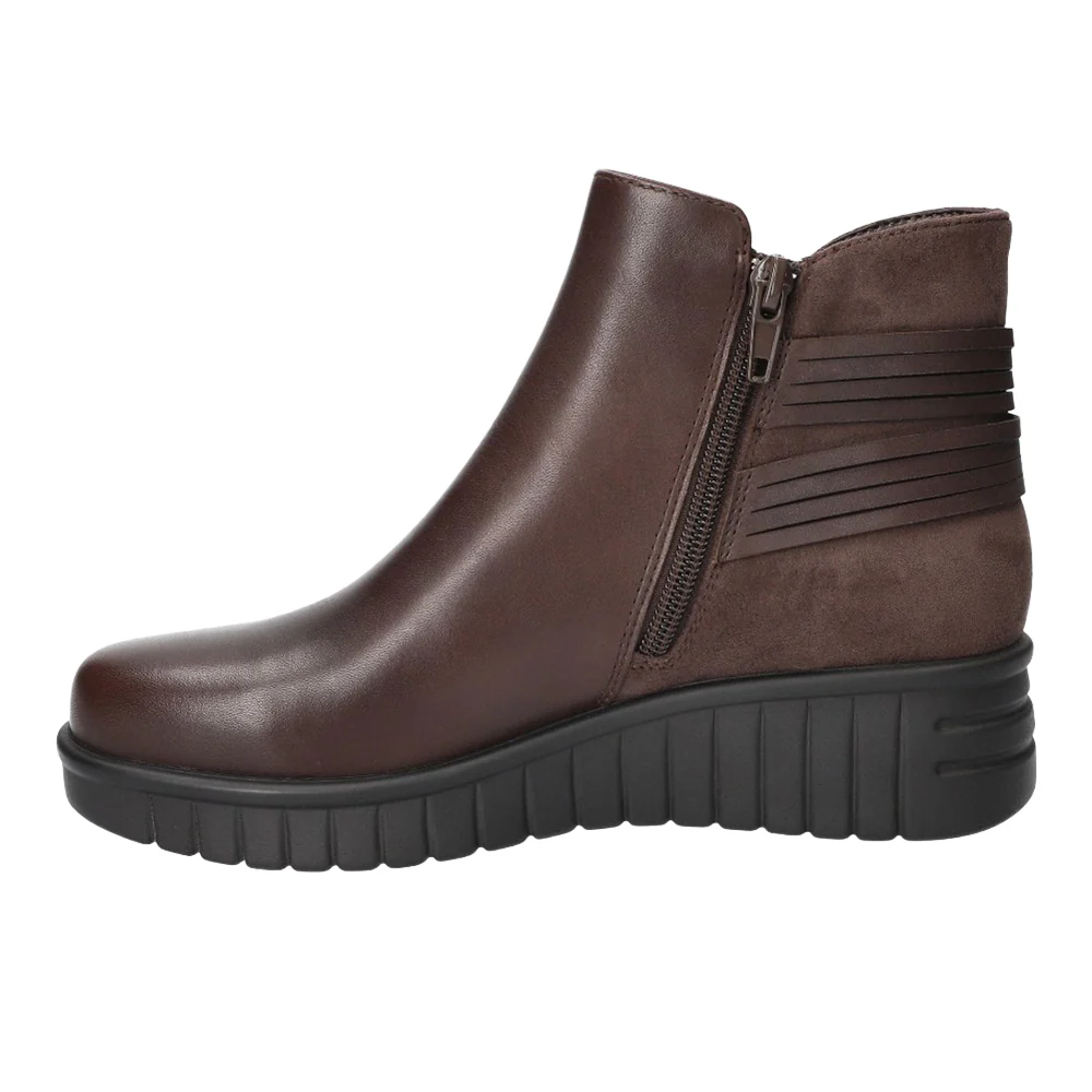 Sueann Platform Ankle Round Toe Zippered Booties - Image 3