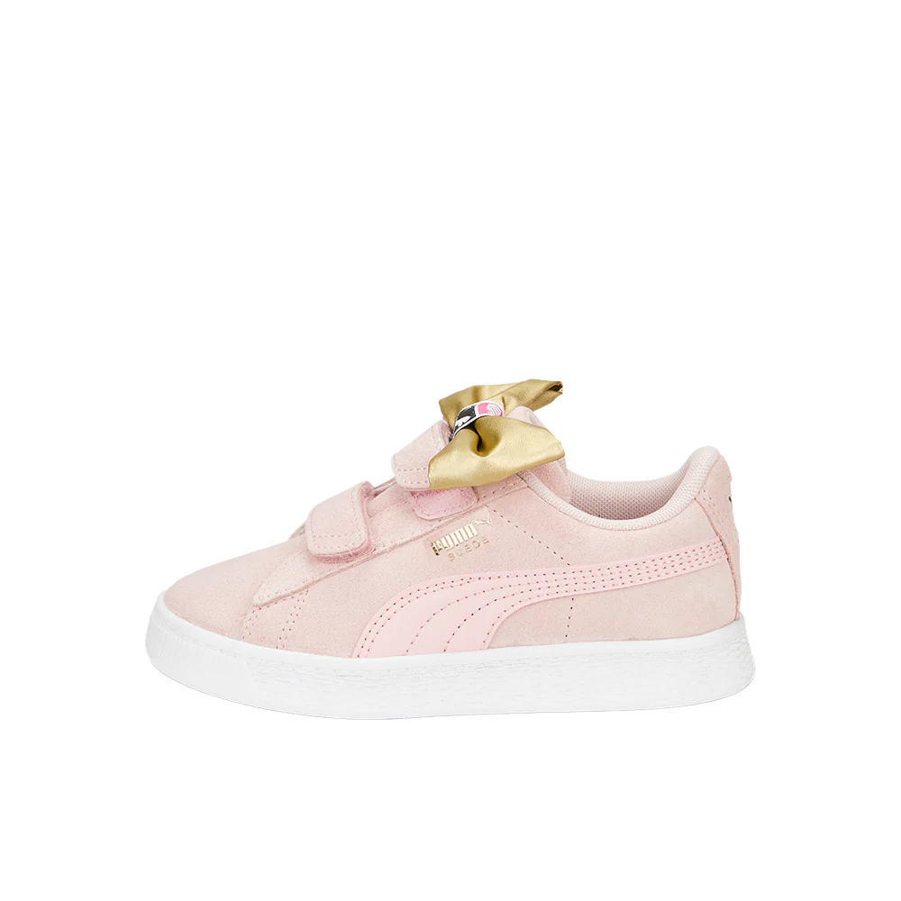Suede Classic Light Flex Bow V Slip On Sneakers (Toddler-Little Kid) - Image 3