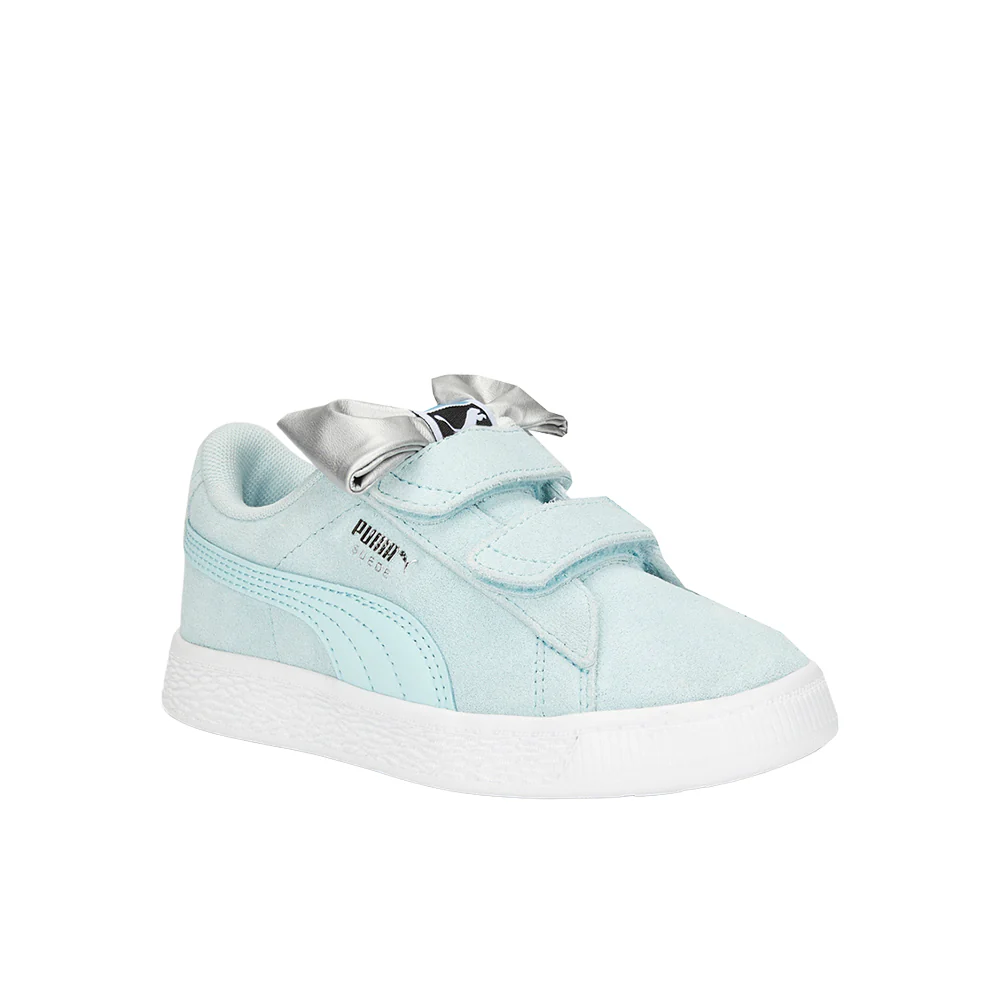 Suede Classic Light Flex Bow V Slip On Sneakers (Toddler-Little Kid) - Image 2