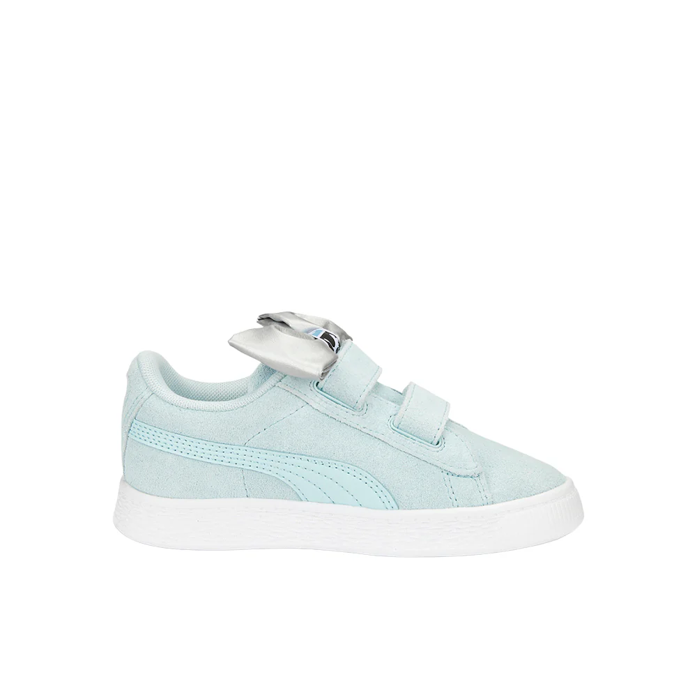 Suede Classic Light Flex Bow V Slip On Sneakers (Toddler-Little Kid) - Image 3
