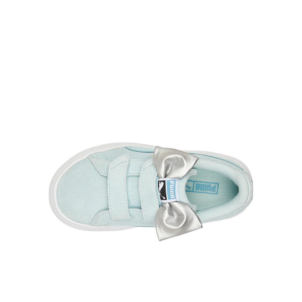 Suede Classic Light Flex Bow V Slip On Sneakers (Toddler-Little Kid) - Image 4