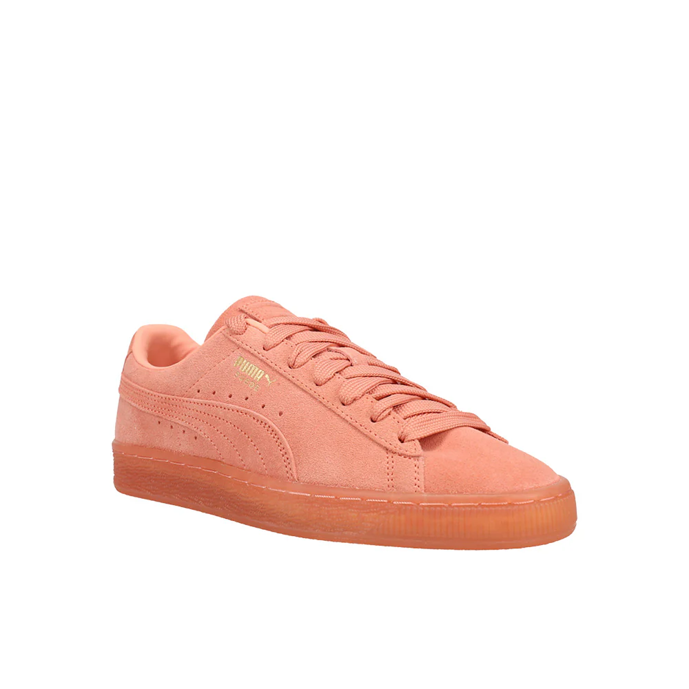 Suede Classic Mono Gold Lace Up Sneakers (Big Kid) - Image 2