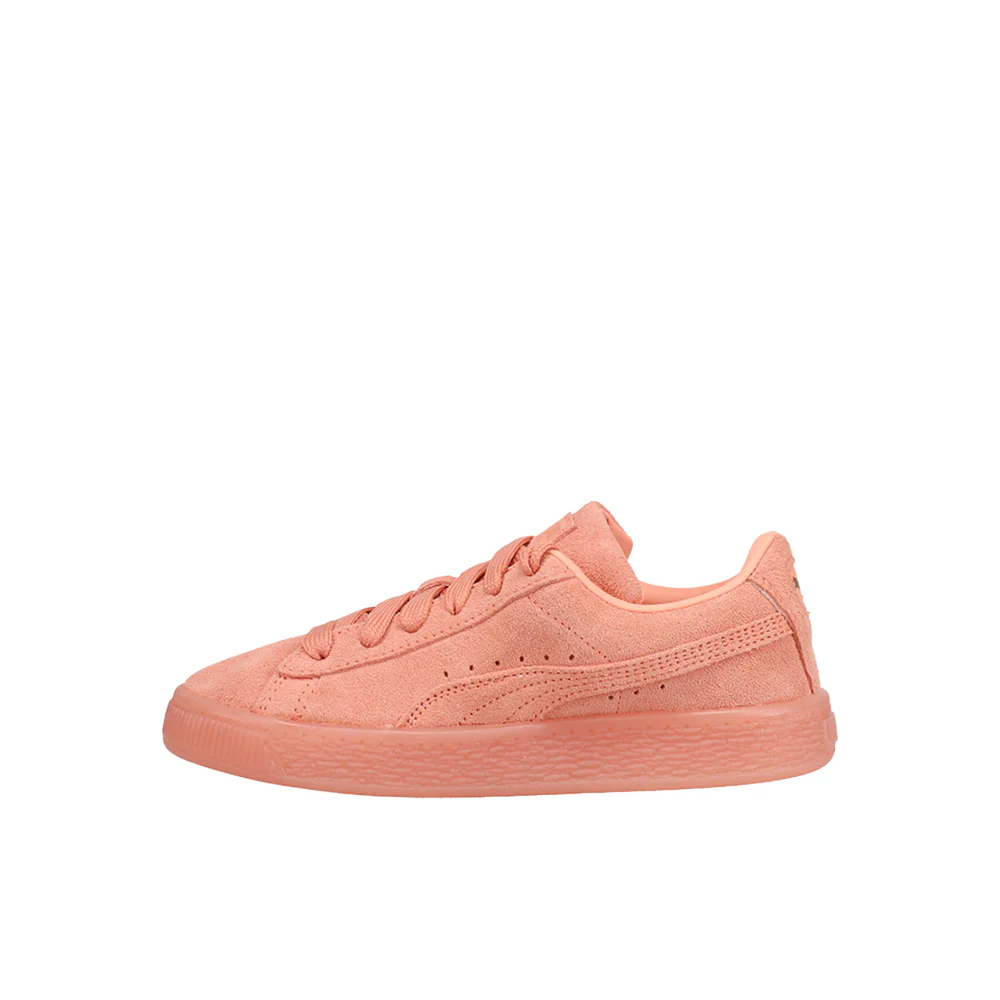 Suede Classic Mono Gold Lace Up Sneakers (Little Kid) - Image 3