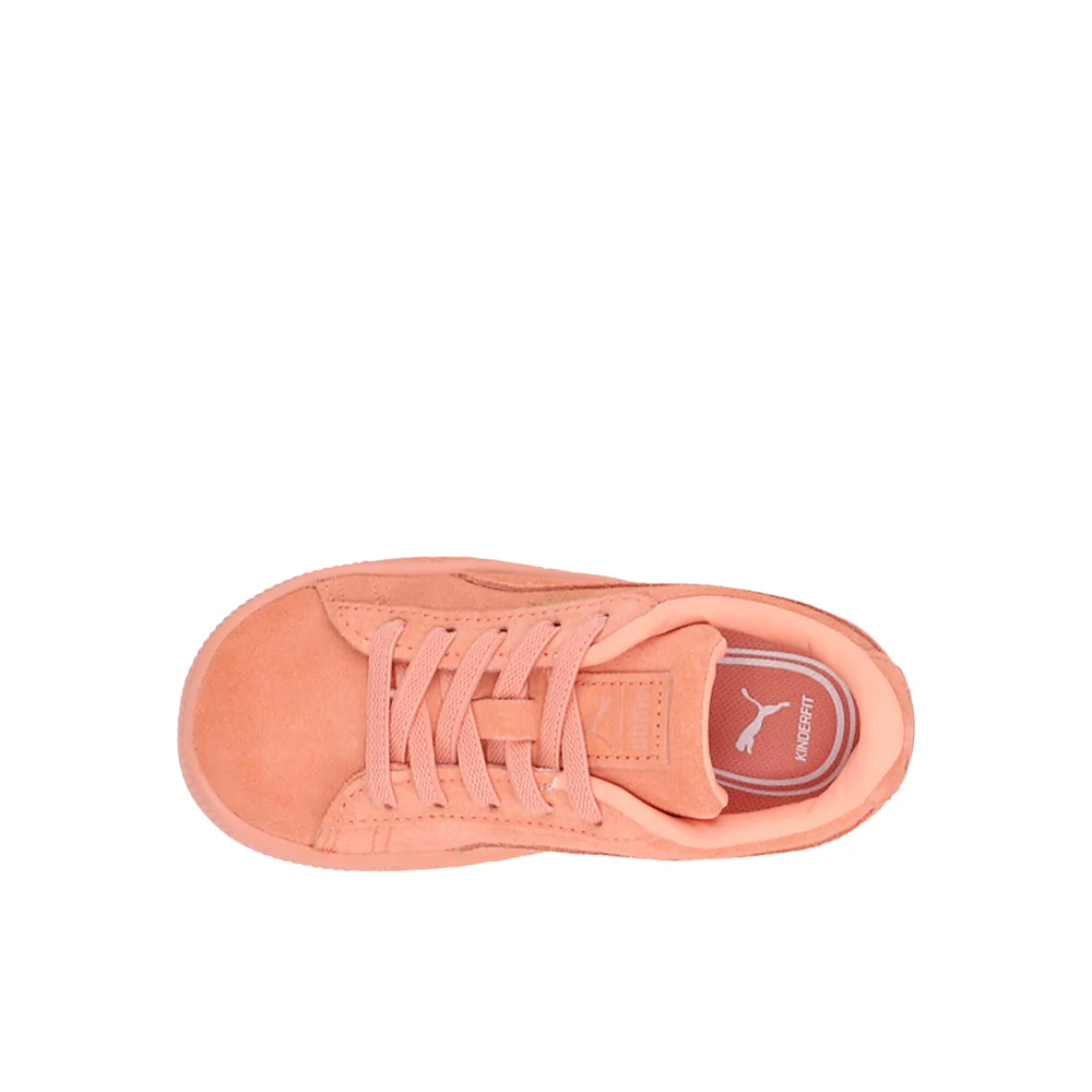 Suede Classic Mono Gold Lace Up Sneakers (Toddler) - Image 4