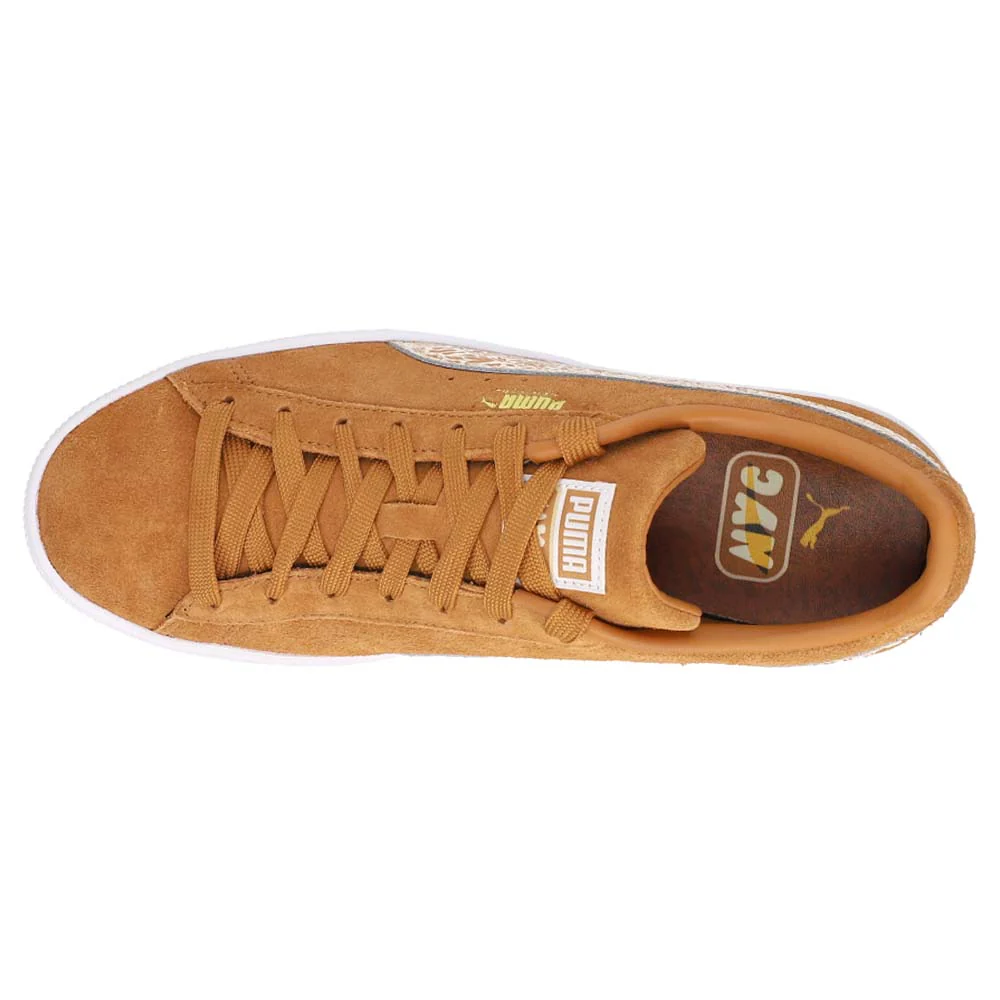 Suede Classics XXI NYC Printed Graphic Perforated Lace Up Sneakers - Image 4
