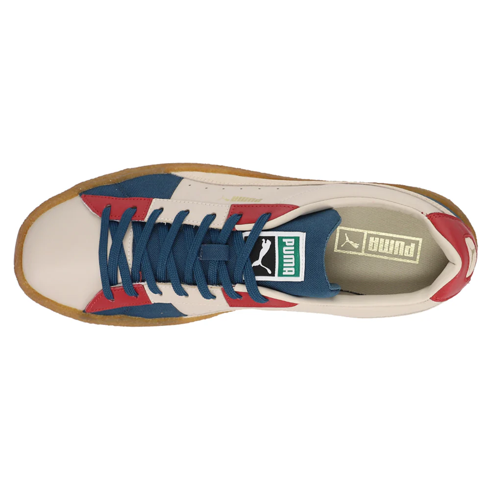 Suede Crepe Patch Lace Up Sneakers - Image 4