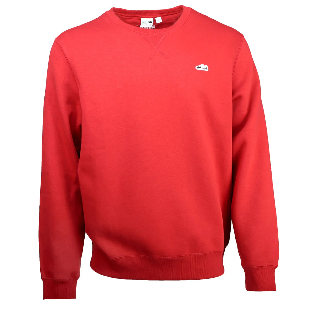 Suede Crew Neck Sweatshirt