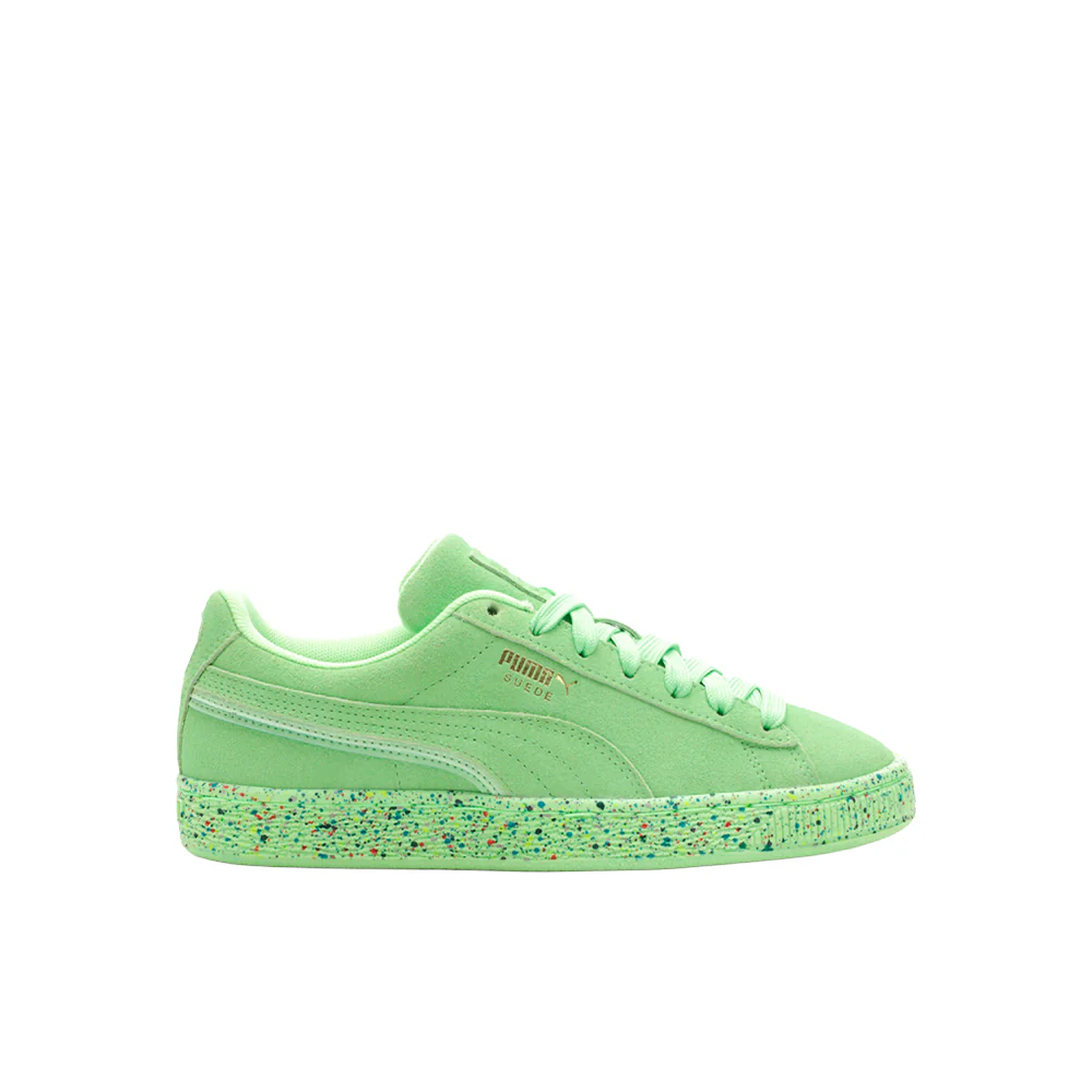 Suede Mono Triplex Neon Lace Up Sneakers (Big Kid)