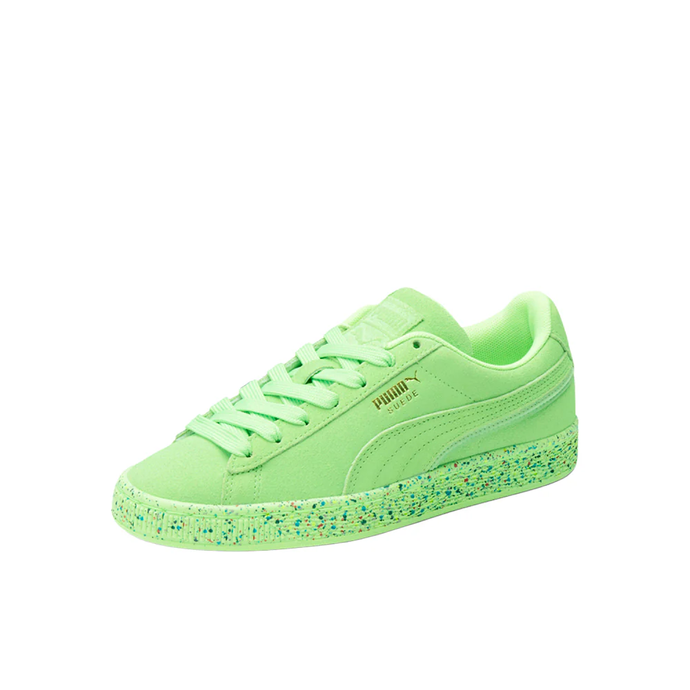 Suede Mono Triplex Neon Lace Up Sneakers (Big Kid) - Image 2