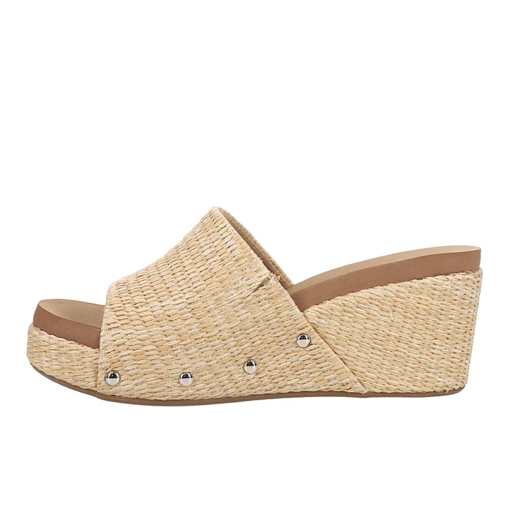 Summer Lovin Studded Slide Wedge Sandals - Image 3