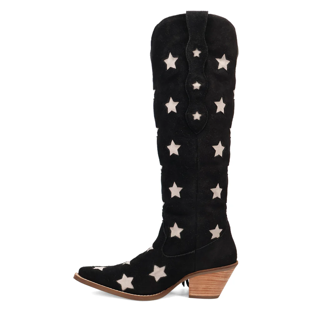 Super Star Fringe Tooled-Inlay Snip Toe Pull On Boots - Image 3