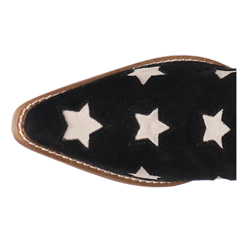 Super Star Fringe Tooled-Inlay Snip Toe Pull On Boots - Image 4