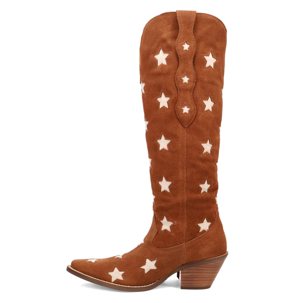 Super Star Fringe Tooled-Inlay Snip Toe Pull On Boots - Image 3