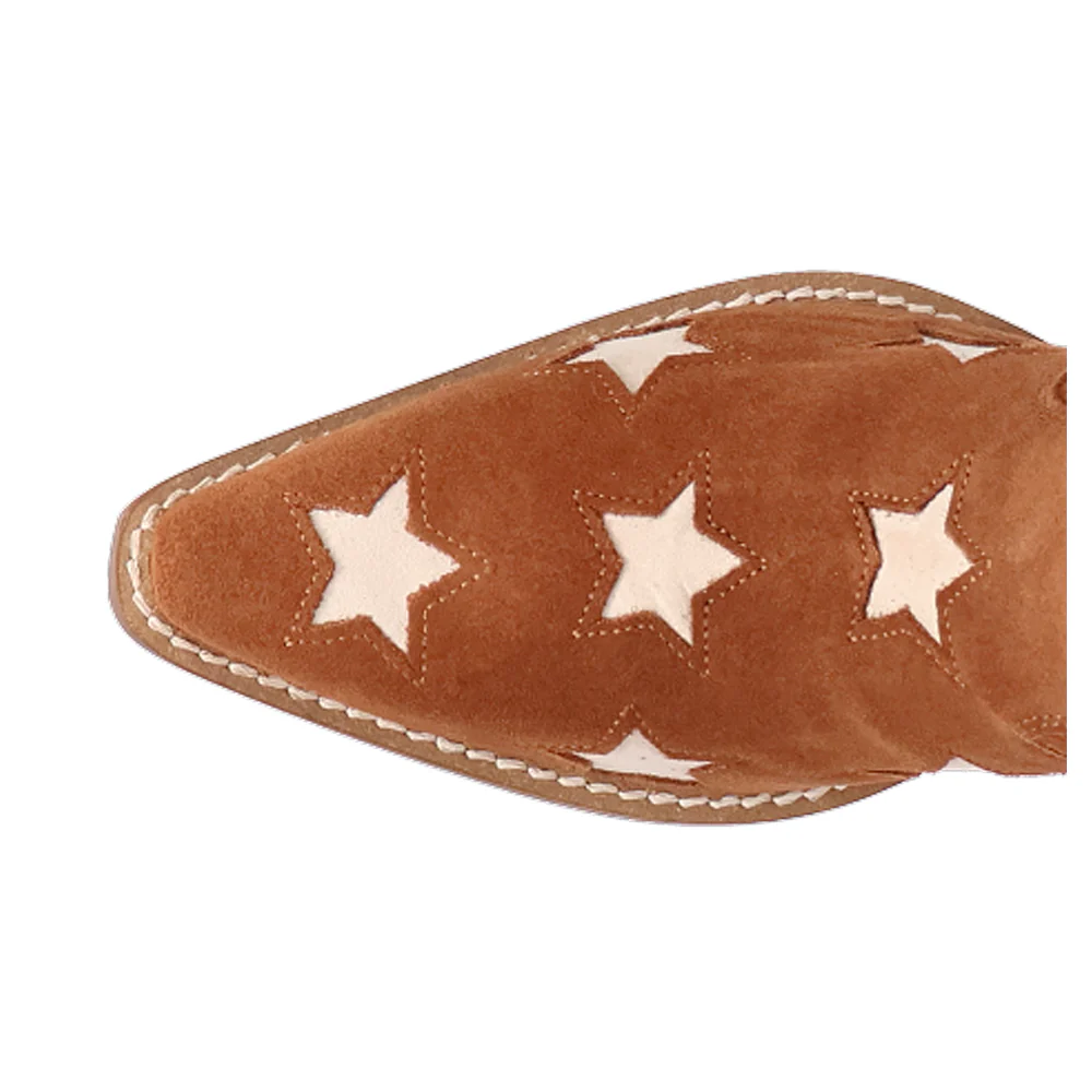 Super Star Fringe Tooled-Inlay Snip Toe Pull On Boots - Image 4