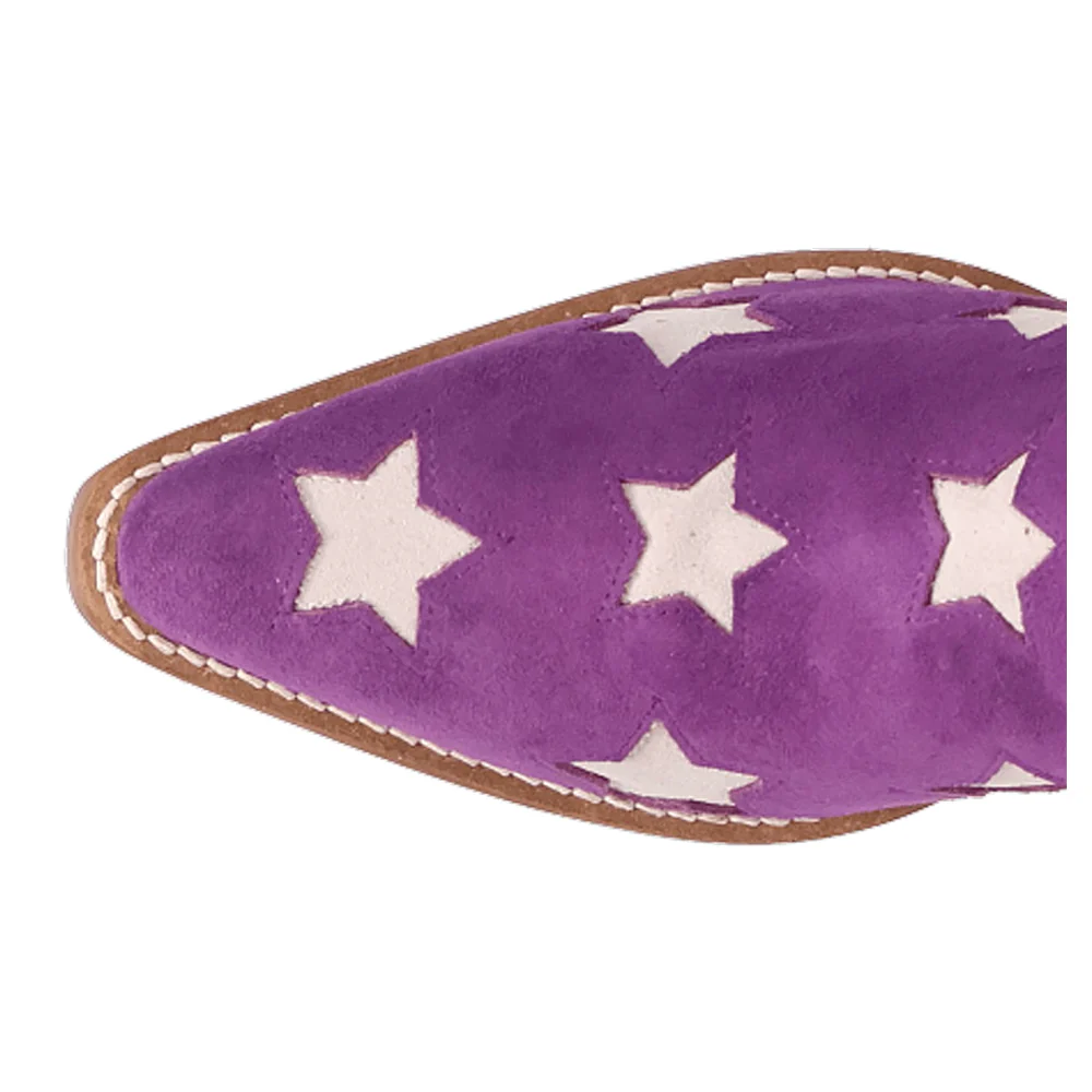 Super Star Fringe Tooled-Inlay Snip Toe Pull On Boots - Image 4