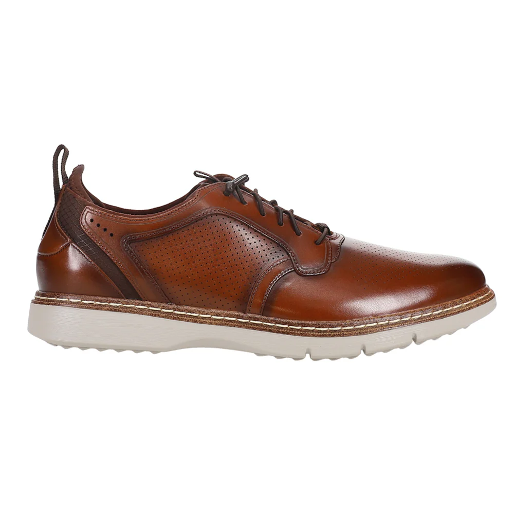 Sync Plain Toe Elastic Lace Up Oxford Shoes